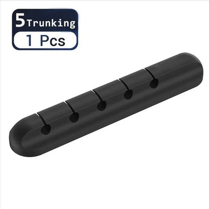 Self - Adhesive Power Cord Cord Manager Fixed Chuck Plug Mouse Cable Headset Winder Mobile Phone Data Cable Card Silicone Desktop - Shellcreations
