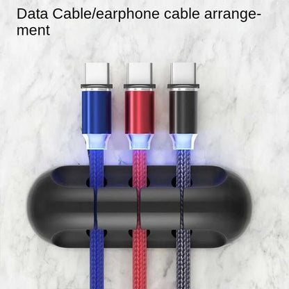 Self - Adhesive Power Cord Cord Manager Fixed Chuck Plug Mouse Cable Headset Winder Mobile Phone Data Cable Card Silicone Desktop - Shellcreations