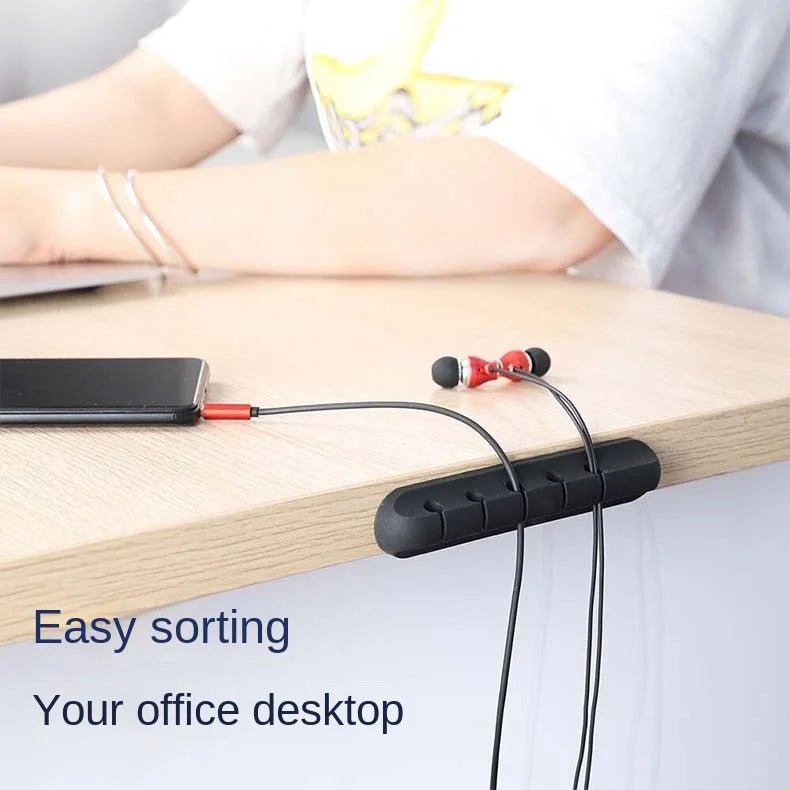 Self - Adhesive Power Cord Cord Manager Fixed Chuck Plug Mouse Cable Headset Winder Mobile Phone Data Cable Card Silicone Desktop - Shellcreations