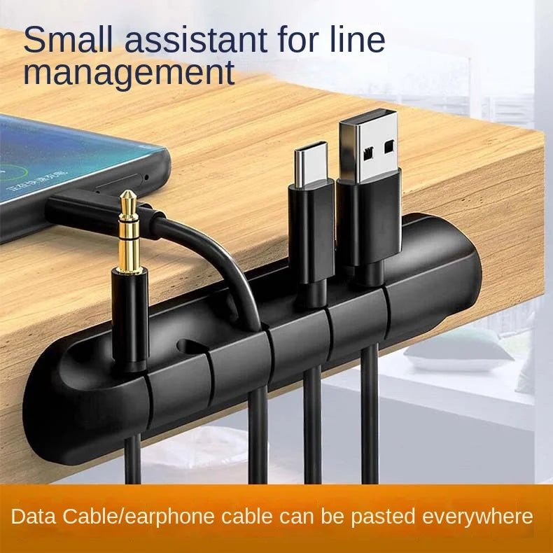 Self - Adhesive Power Cord Cord Manager Fixed Chuck Plug Mouse Cable Headset Winder Mobile Phone Data Cable Card Silicone Desktop - Shellcreations