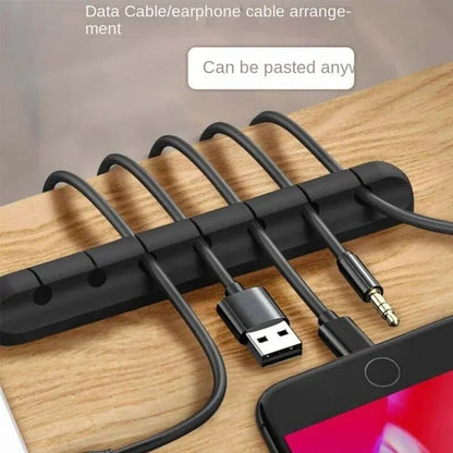 Self - Adhesive Power Cord Cord Manager Fixed Chuck Plug Mouse Cable Headset Winder Mobile Phone Data Cable Card Silicone Desktop - Shellcreations