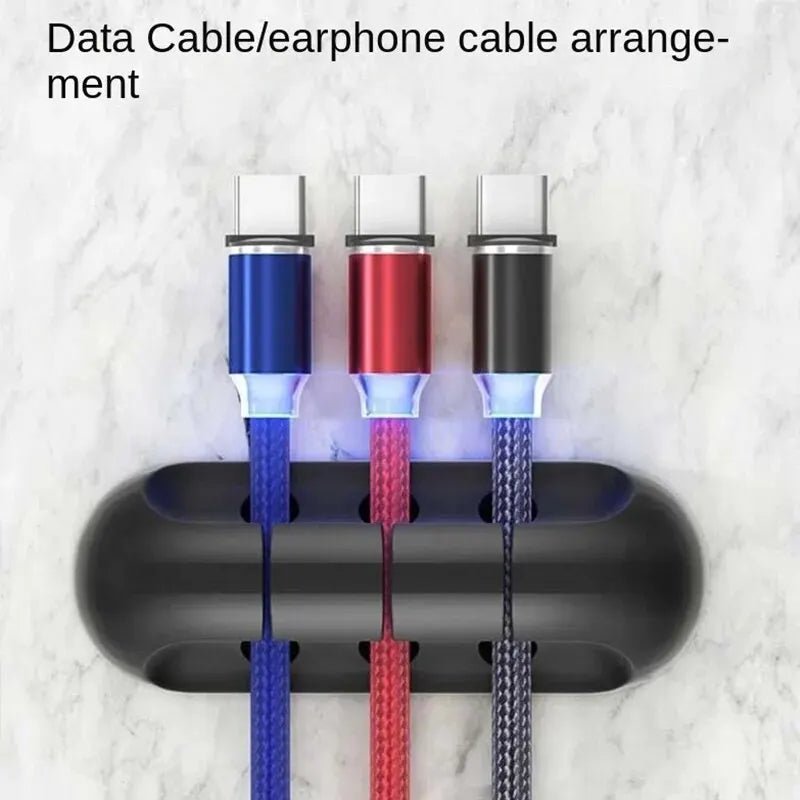 Self - Adhesive Power Cord Cord Manager Fixed Chuck Plug Mouse Cable Headset Winder Mobile Phone Data Cable Card Silicone Desktop - Shellcreations