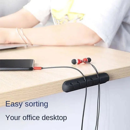 Self - Adhesive Power Cord Cord Manager Fixed Chuck Plug Mouse Cable Headset Winder Mobile Phone Data Cable Card Silicone Desktop - Shellcreations