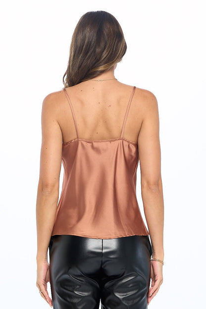 Silky Satin Print Tank Top - Shellcreations