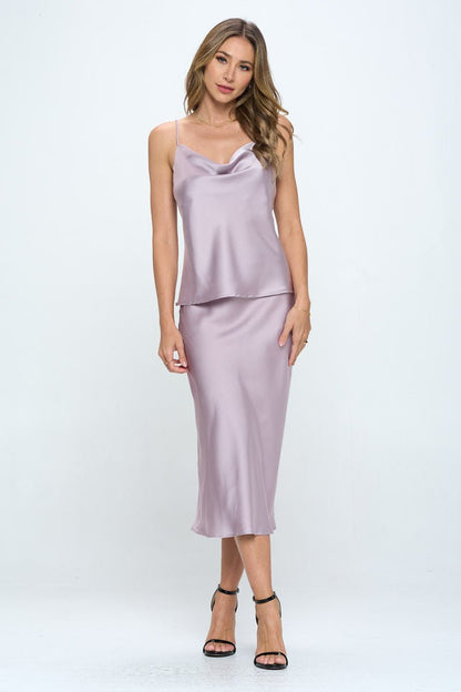 Silky Satin Print Tank Top - Shellcreations