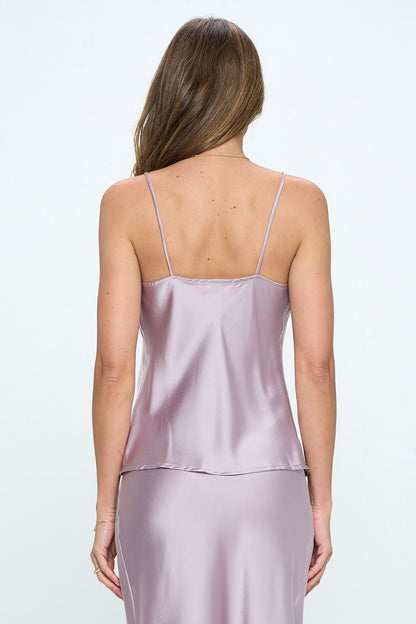 Silky Satin Print Tank Top - Shellcreations