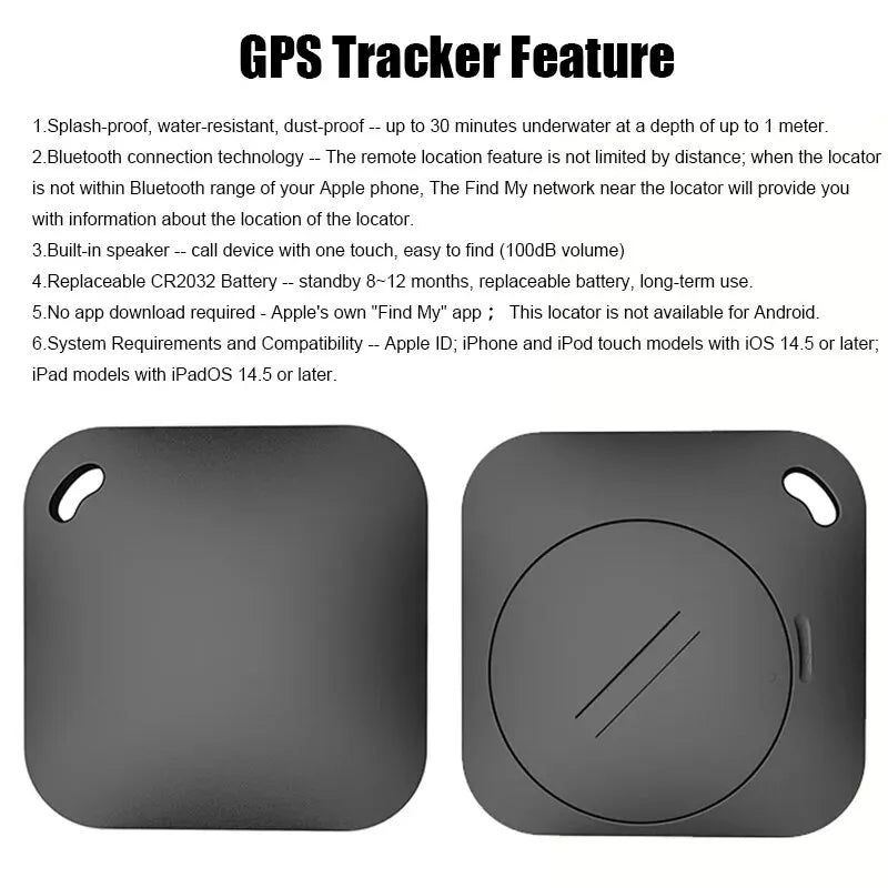 Smart Bluetooth GPS Tracker Work with Apple Find My APP ITag Anti Lost Reminder Device MFI Rated Locator Car Key Pet Kids Finder - Shellcreations
