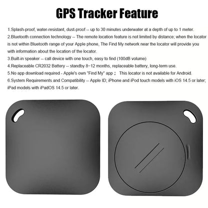 Smart Bluetooth GPS Tracker Work with Apple Find My APP ITag Anti Lost Reminder Device MFI Rated Locator Car Key Pet Kids Finder - Shellcreations