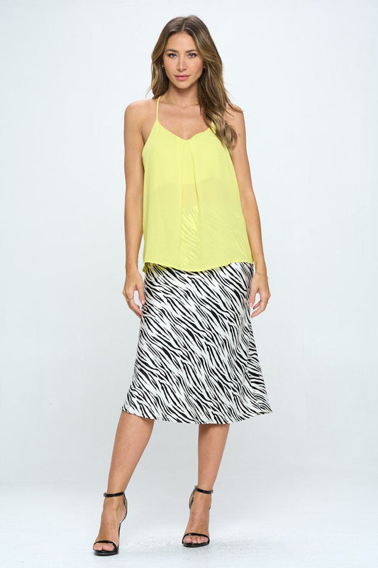 Solid V neck Racerback Top - Shellcreations