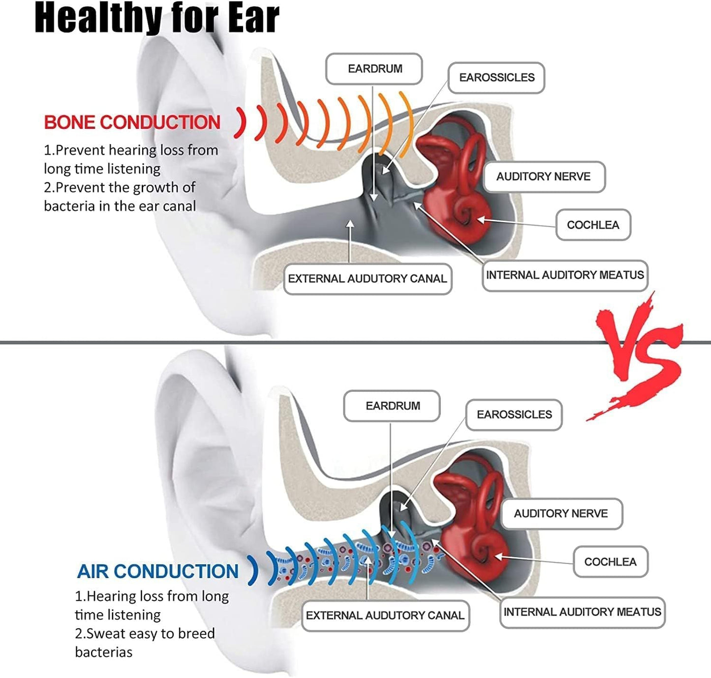 Sport Wireless Bone Conduction Earphones – Open - Ear Safety Design, IPX6 Sweatproof, 8 Hrs Call, US Dropship - Shellcreations