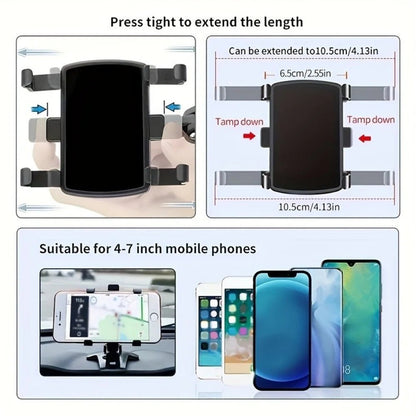 Support de téléphone universel pour tableau de bord de voiture 360 ° Support de voiture pour Smartphone rotatif, pour iPhone, - Shellcreations