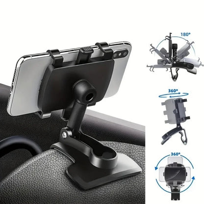 Support de téléphone universel pour tableau de bord de voiture 360 ° Support de voiture pour Smartphone rotatif, pour iPhone, - Shellcreations