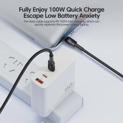 Toocki 100W Type C to USB C Cable PD 3.0 Quick Charge 4.0 Fast Charging Type C to Type C for iPhone 15 Macbook Samsung Xiaomi - Shellcreations