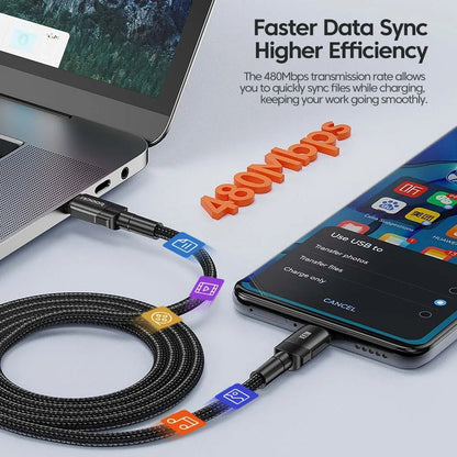 Toocki 100W Type C to USB C Cable PD 3.0 Quick Charge 4.0 Fast Charging Type C to Type C for iPhone 15 Macbook Samsung Xiaomi - Shellcreations