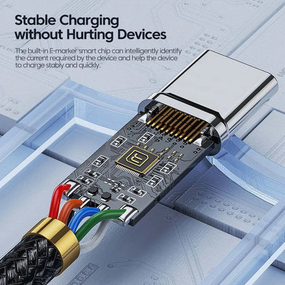 Toocki 100W Type C to USB C Cable PD 3.0 Quick Charge 4.0 Fast Charging Type C to Type C for iPhone 15 Macbook Samsung Xiaomi - Shellcreations