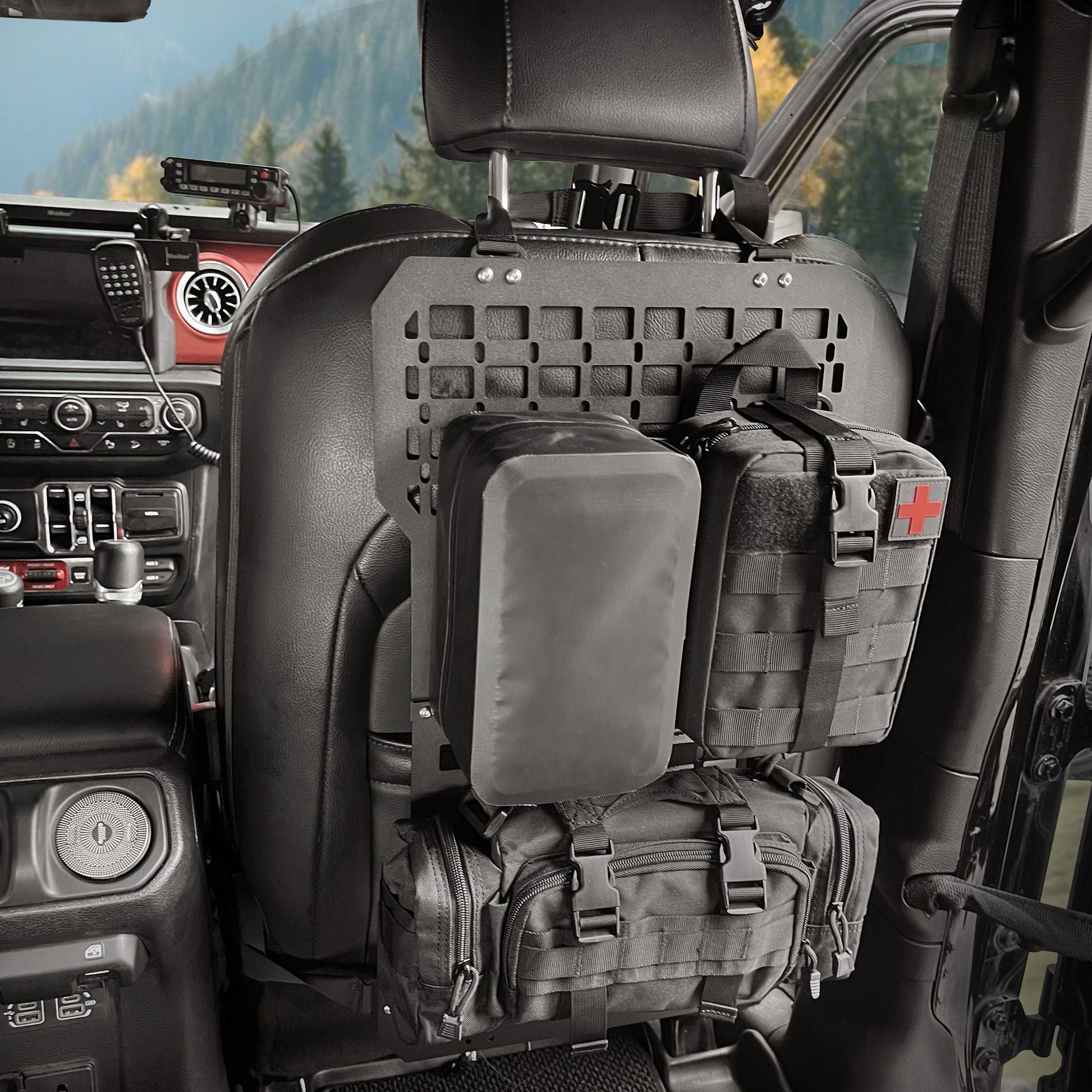 Universal Seat Back Molle Panel Organizer With Gun Holder Truck Mount Rack Tactical Seat Back Organizer - Shellcreations