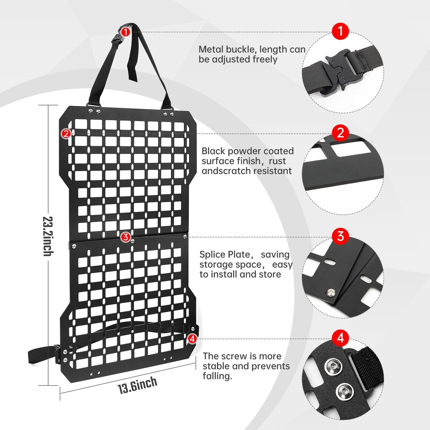 Universal Seat Back Molle Panel Organizer With Gun Holder Truck Mount Rack Tactical Seat Back Organizer - Shellcreations