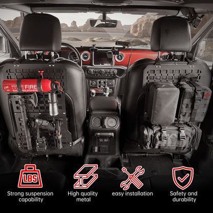 Universal Seat Back Molle Panel Organizer With Gun Holder Truck Mount Rack Tactical Seat Back Organizer - Shellcreations