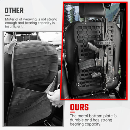 Universal Seat Back Molle Panel Organizer With Gun Holder Truck Mount Rack Tactical Seat Back Organizer - Shellcreations