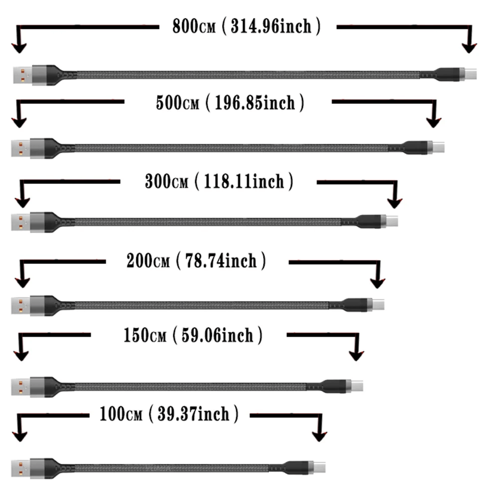 USB TYPE C Fast Charge Cable Android Micro USB line USB to LIGHTNING Extend Charging Cable for iPhone 14 Xiaomi OnePlus Samsung - Shellcreations