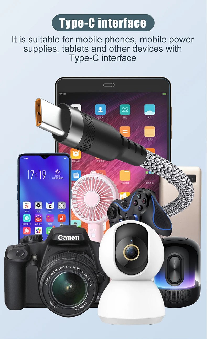 USB TYPE C Fast Charge Cable Android Micro USB line USB to LIGHTNING Extend Charging Cable for iPhone 14 Xiaomi OnePlus Samsung - Shellcreations