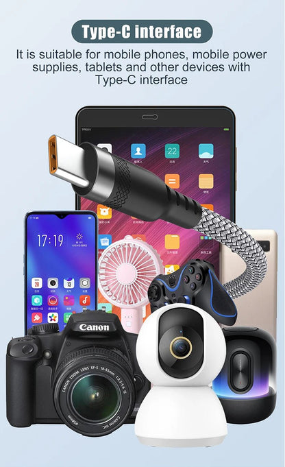 USB TYPE C Fast Charge Cable Android Micro USB line USB to LIGHTNING Extend Charging Cable for iPhone 14 Xiaomi OnePlus Samsung - Shellcreations