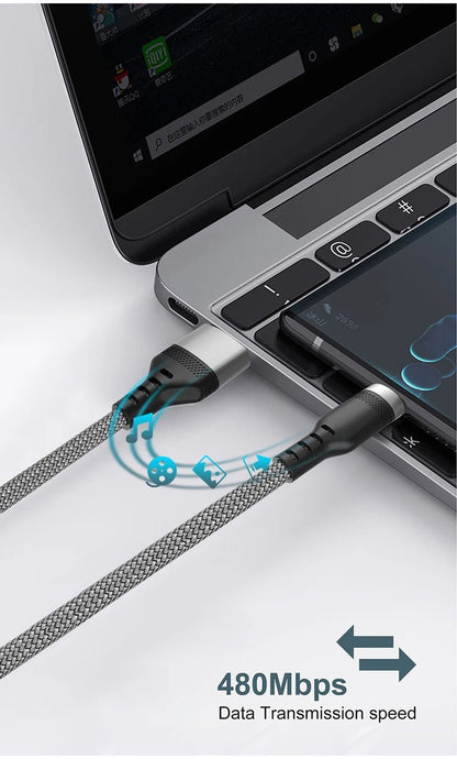 USB TYPE C Fast Charge Cable Android Micro USB line USB to LIGHTNING Extend Charging Cable for iPhone 14 Xiaomi OnePlus Samsung - Shellcreations