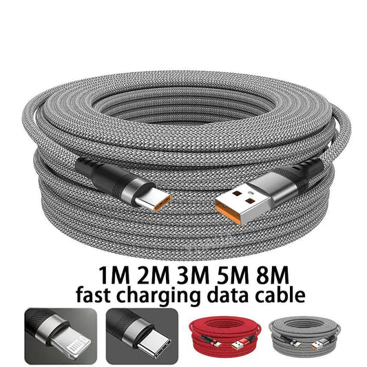 USB TYPE C Fast Charge Cable Android Micro USB line USB to LIGHTNING Extend Charging Cable for iPhone 14 Xiaomi OnePlus Samsung - Shellcreations