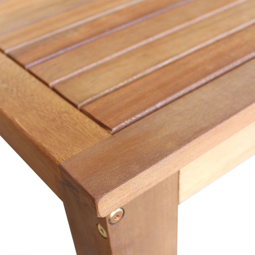 vidaXL Bar Table and Chair Kitchen Wooden Dining Table Set Solid Acacia Wood - Shellcreations