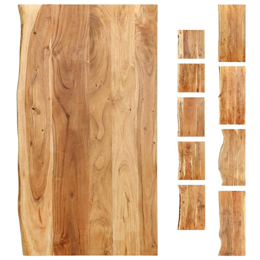 vidaXL Bath Counter Top Wooden Vanity Top with Live Edges Solid Wood Acacia - Shellcreations