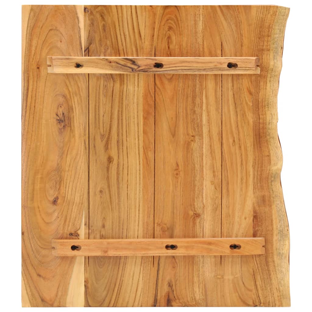 vidaXL Bath Counter Top Wooden Vanity Top with Live Edges Solid Wood Acacia - Shellcreations