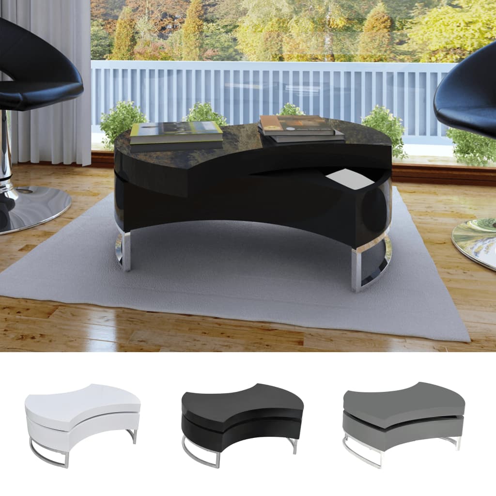 vidaXL Coffee Table Shape - Adjustable Side End Couch Storage Table Multi Colors - Shellcreations