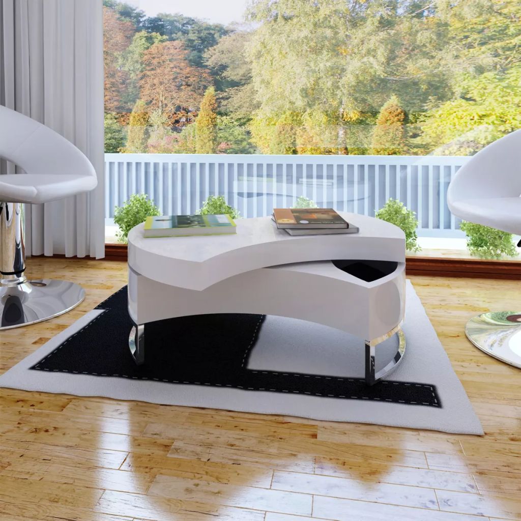 vidaXL Coffee Table Shape - Adjustable Side End Couch Storage Table Multi Colors - Shellcreations