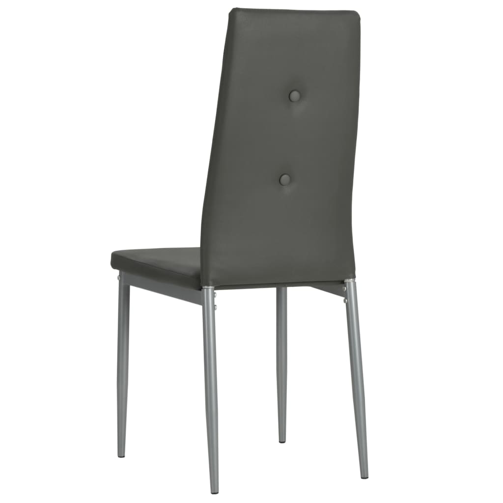 vidaXL Dining Chairs Kitchen Chair for Home Dining Room Black Faux Leather - Shellcreations