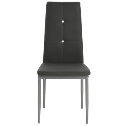 vidaXL Dining Chairs Kitchen Chair for Home Dining Room Black Faux Leather - Shellcreations