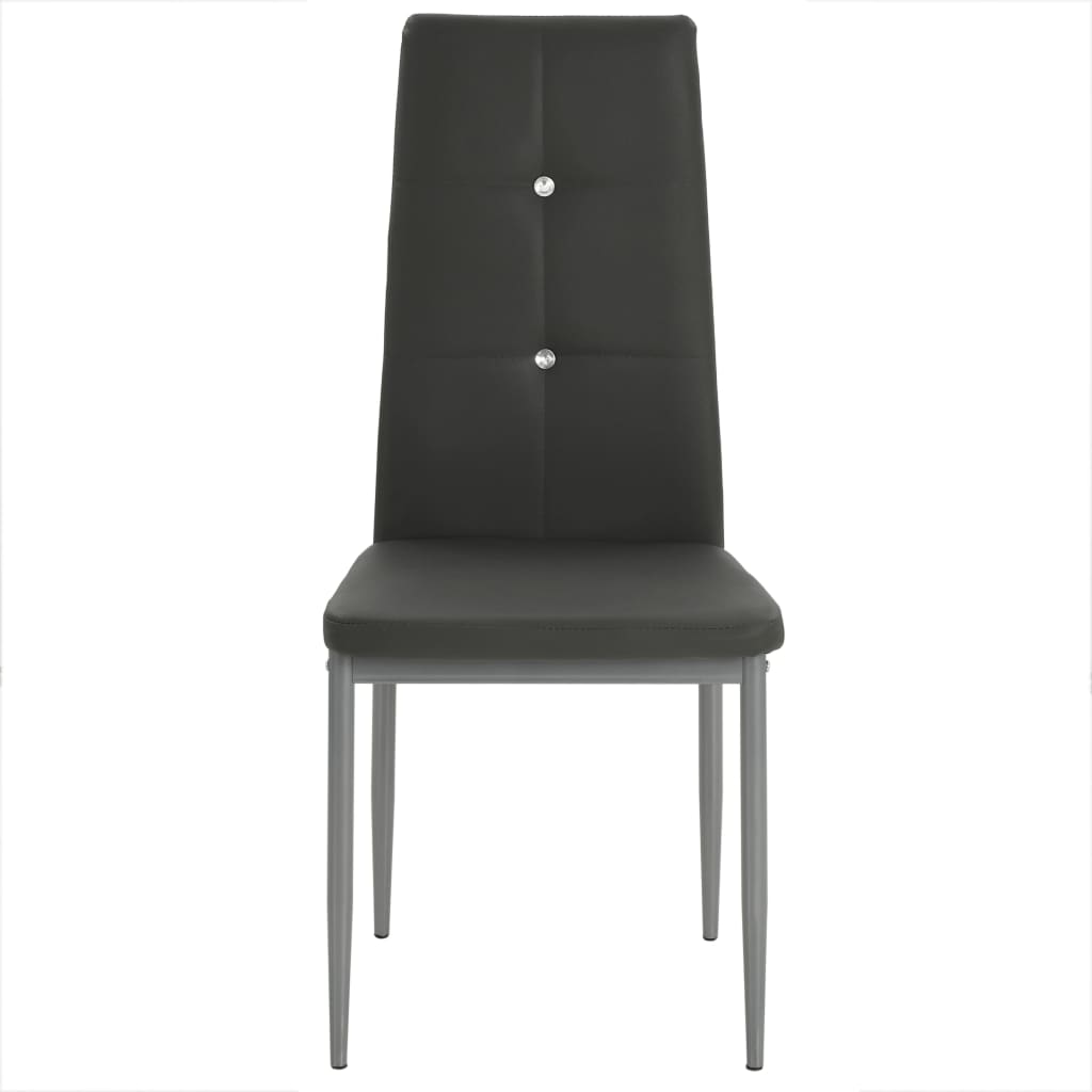 vidaXL Dining Chairs Kitchen Chair for Home Dining Room Black Faux Leather - Shellcreations