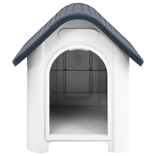 vidaXL Dog House Garden Dog Kennel Small Pet Cage Puppy Shelter Polypropylene - Shellcreations