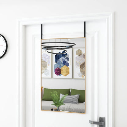 vidaXL Door Mirror Wall Mounted Mirror for Living Room Glass and Aluminum - Shellcreations