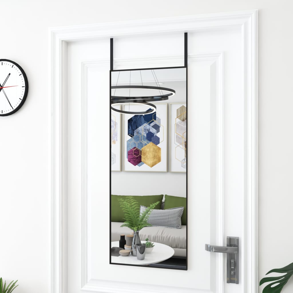 vidaXL Door Mirror Wall Mounted Mirror for Living Room Glass and Aluminum - Shellcreations