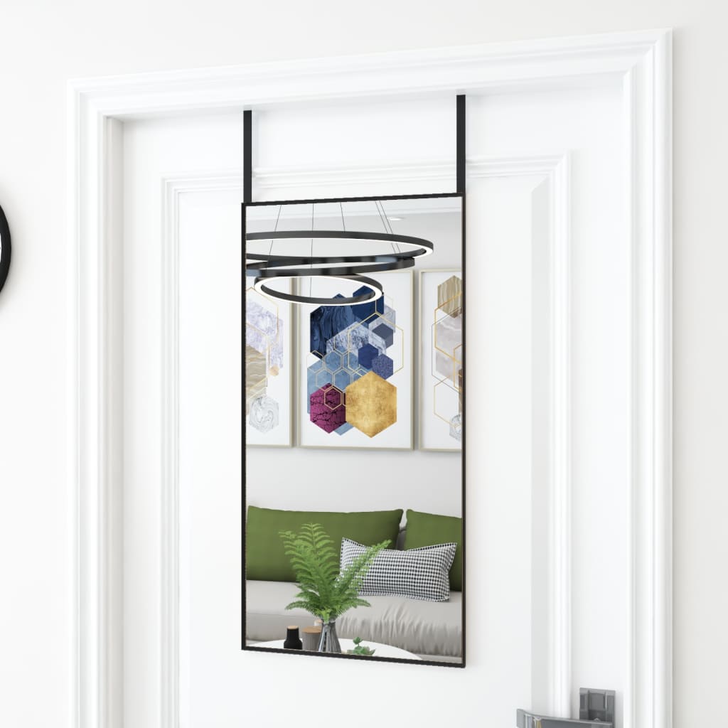vidaXL Door Mirror Wall Mounted Mirror for Living Room Glass and Aluminum - Shellcreations