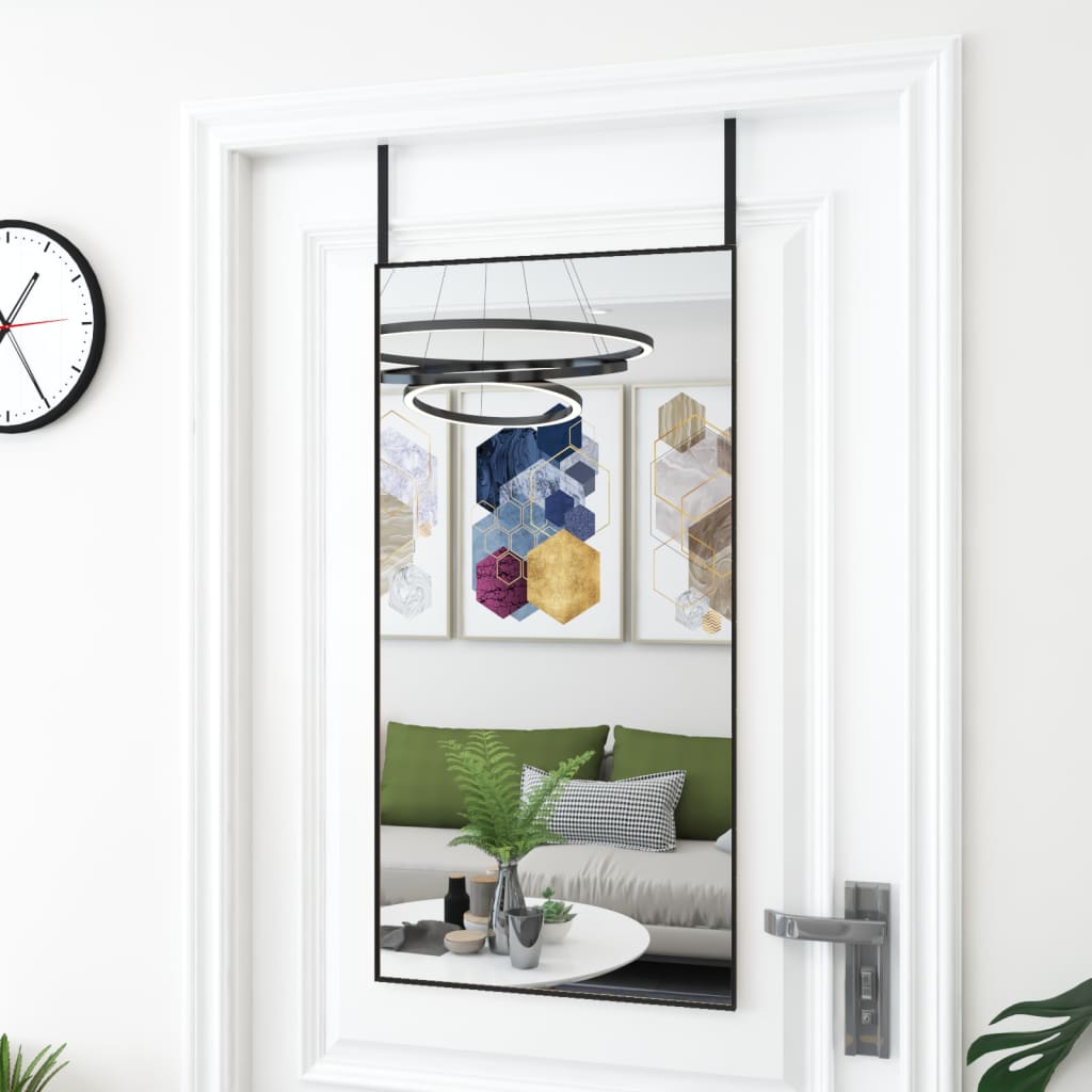 vidaXL Door Mirror Wall Mounted Mirror for Living Room Glass and Aluminum - Shellcreations