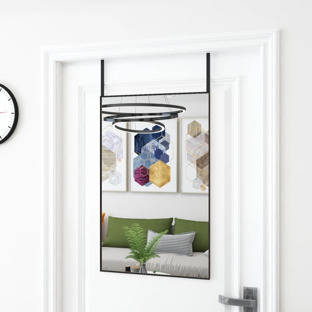 vidaXL Door Mirror Wall Mounted Mirror for Living Room Glass and Aluminum - Shellcreations