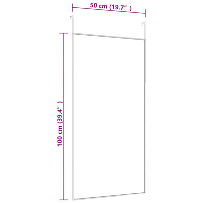 vidaXL Door Mirror Wall Mounted Mirror for Living Room Glass and Aluminum - Shellcreations