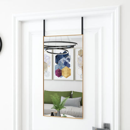 vidaXL Door Mirror Wall Mounted Mirror for Living Room Glass and Aluminum - Shellcreations