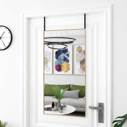 vidaXL Door Mirror Wall Mounted Mirror for Living Room Glass and Aluminum - Shellcreations
