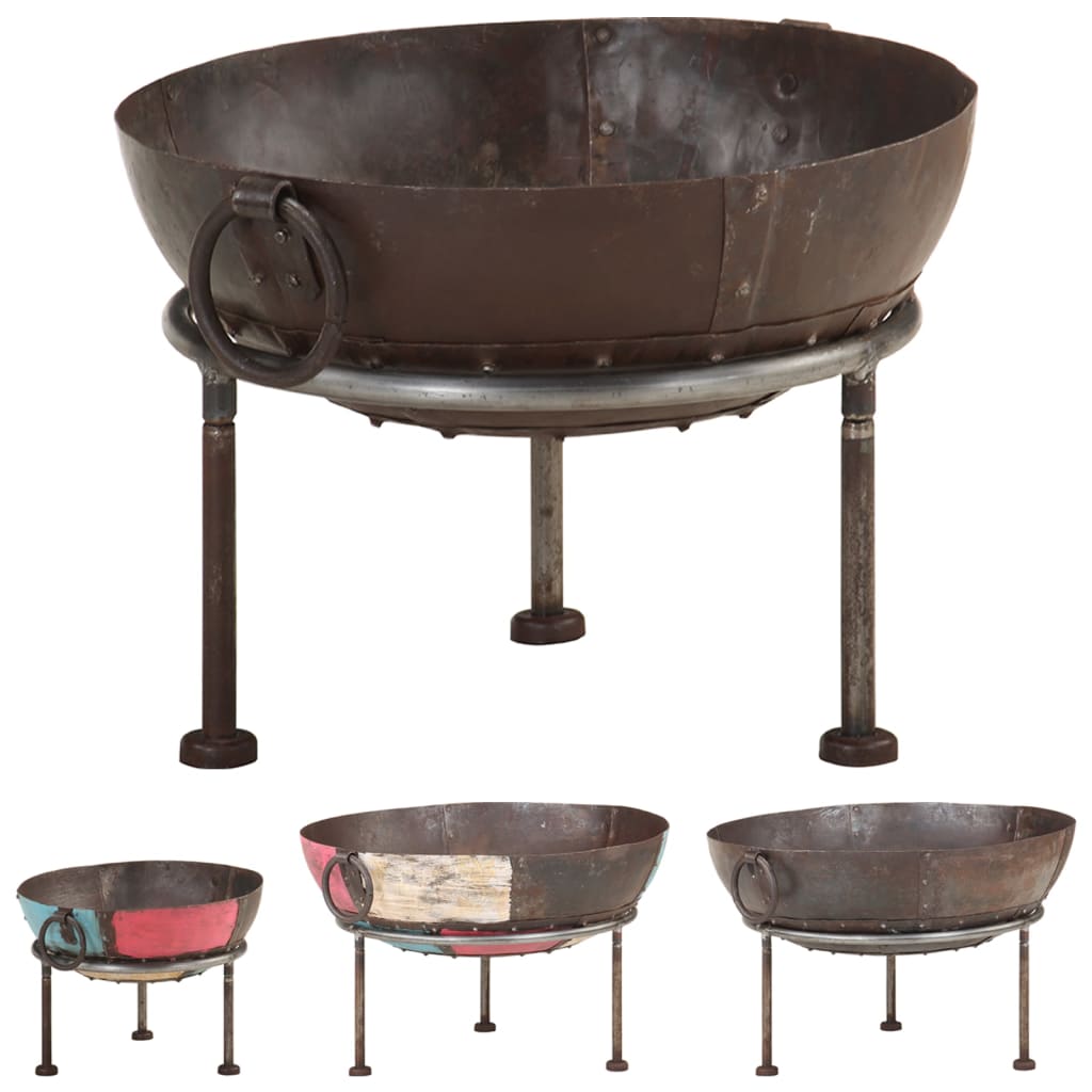 vidaXL Fire Pit Fireplace for Camping Picnic Firebowl Outdoor Firepit Iron - Shellcreations