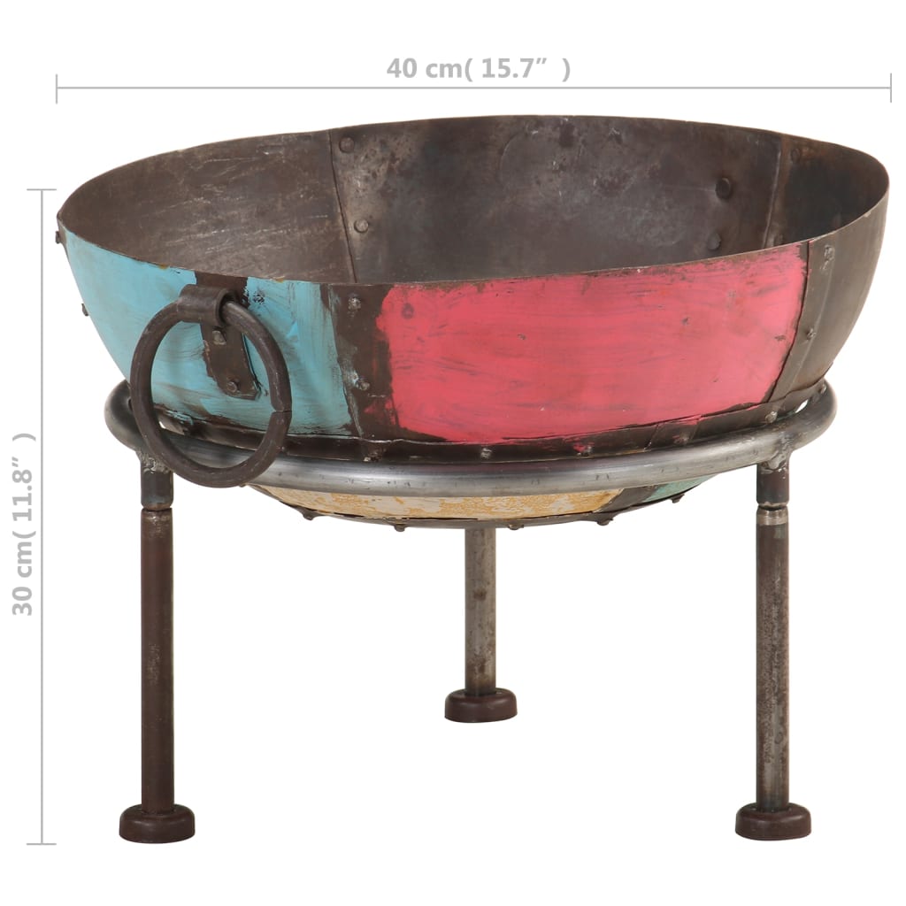 vidaXL Fire Pit Fireplace for Camping Picnic Firebowl Outdoor Firepit Iron - Shellcreations