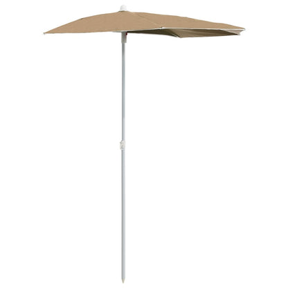 vidaXL Garden Half Parasol with Pole Outdoor Umbrella Sunshade Multi Colors - Shellcreations