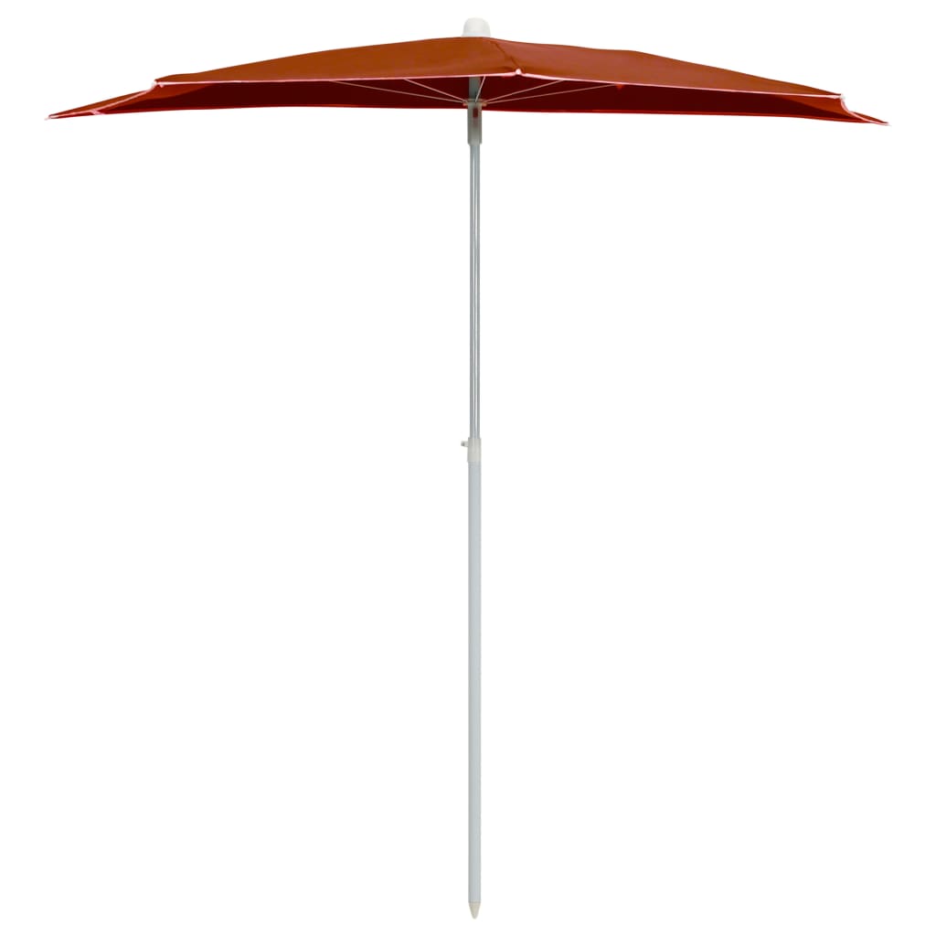 vidaXL Garden Half Parasol with Pole Outdoor Umbrella Sunshade Multi Colors - Shellcreations