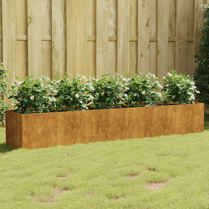 vidaXL Garden Wall Planter 19.7"x6.3"x3.9" Corten Steel - Shellcreations